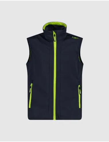 CMP GILET JR   31A5044 BL/LIME01NN