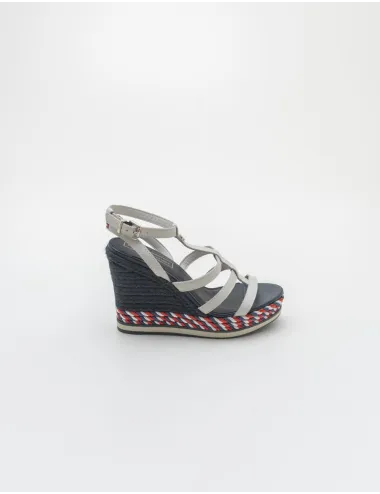 TOMMY HILFIGER COLORFUL ROPE WEDGE SANDAL