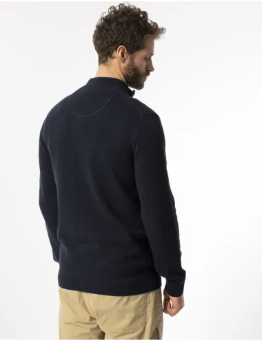 GANT COTTON PIQUE ZIP CARDIGAN