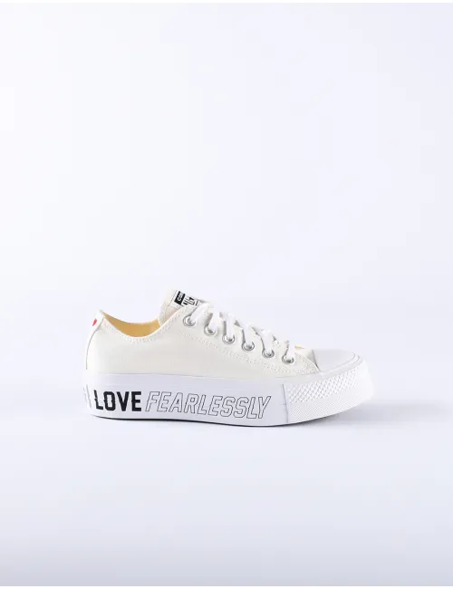 CONVERSE LOVE FEARLESSLY PLATFORM CHUCK TAYLOR ALL STAR LOW TOP 567312C